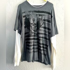 RARE 2005 VINTAGE TONY HAWK SKATEBOARDING LONGSLEEVE SKULL & BOARDS SHIRT SZ XL